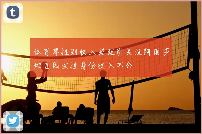 体育界性别收入差距引关注阿丽莎坦言因女性身份收入不公